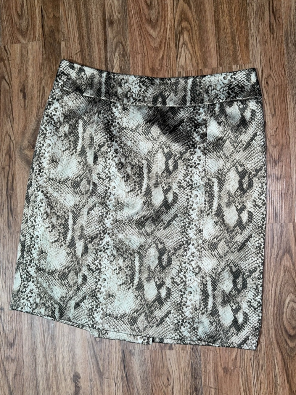 New York & Company Snake Print Pencil Skirt - Neutral Brown